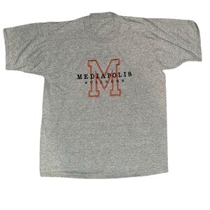 VTG Mediapolis Football t shirt embroidered logo size medium‎